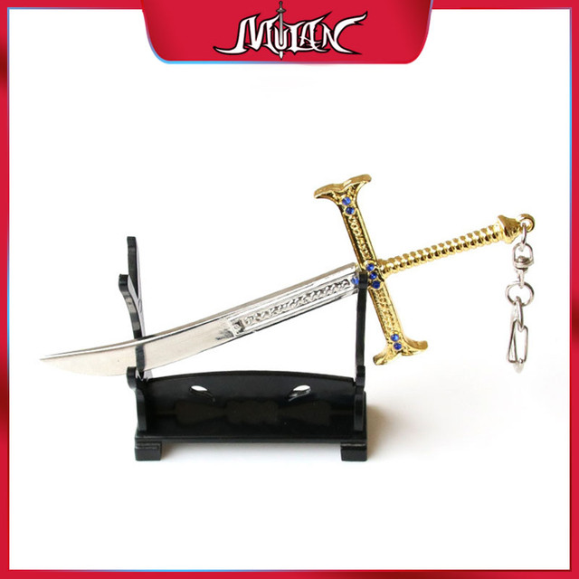 One Piece Weapon 15cm Dracule Mihawk Night Blade Sword Spade Vere Keychains  Samurai Real Steel Katanas Anime Peripherals Toys - AliExpress